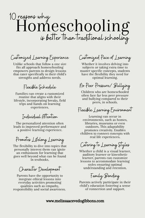 In times homeschooling has emerged as a viable and increasingly popular alternative, to traditional schooling. Families from around the world are opting for homeschooling due to its flexibility and personalized learning experiences. In this blog post we will get into the benefits of homeschooling over traditional schooling and shed some light on why many parents are choosing this approach. Homeschooling Topics, Homeschooling Tips, Home School Shed, Homeschool Facts, Homeschool Essentials Elementary, Different Types Of Homeschooling, Witchy Homeschool, Homeschool Tips, How To Homeschool