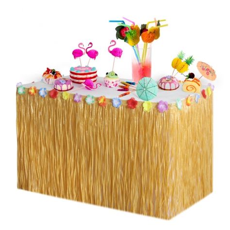 ￡0.40 94％ Off | Straw Color Luau Grass Table Skirt Straw Hawaiian Tiki Moana Theme Party Supplies for Tropical Hawaii Party Decorations Hawaii Party Decorations, Picnic Party Decorations, Tropical Theme Party, Island Party, Tropical Party Decorations, Hawaiian Summer, Hawaiian Party Decorations, Summer Party Themes, Grass Skirt