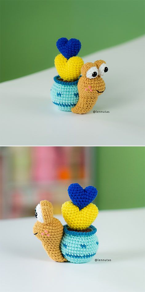 Tiny Amigurumi Free Pattern, Easy Free Crochet Patterns, Tiny Amigurumi, Crochet Snail, Amigurumi Gift, Cute Patterns, Crochet Keychain Pattern, Amigurumi Animals, Crochet Animals Free Patterns