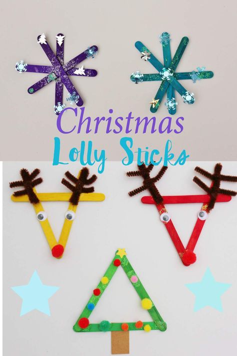 Lolly Stick Snowflakes, Christmas Crafts Ks2, Ice Lolly Stick Crafts, After School Crafts, Social Christmas, Beaver Craft, Childrens Christmas Crafts, Crafts For Christmas, Childhood Activities