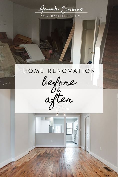 This was my very first historic tax credit renovation! This home was originally built ca. 1880 as a four-bay Italianate double-house (duplex) in the historic Union Hill neighborhood. To be eligible for historic tax credits you have to renovate the home using materials that are like-kind to what the house was originally built with. Before And After Old Home Remodel, Duplex Remodel Before After, Remodeling An Old House, Renovating Old Homes Before And After, Duplex Renovation Before After, Apartment Renovation Before And After, Before And After Renovation Old Houses, Old House Renovation Before And After, Home Renovation Before And After