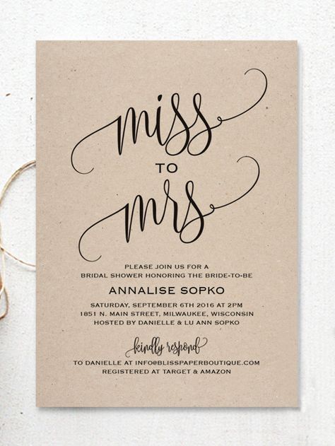 Bridal Shower Invites Diy, Rustic Bridal Shower Ideas, Wedding Checklist Budget, Bridal Party Invitations, Bridal Shower Invitations Diy, Diy Couple, Diy Bridal Shower, Samantha Wedding, Wedding Tools