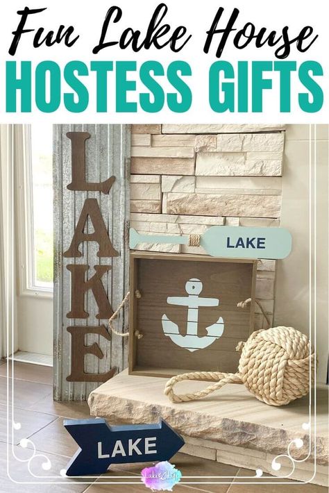 Lake House Decor Diy Crafts, Lake House Crafts Diy, Lake Crafts Diy, Lake House Diy Projects, Lake House Mantle Decor, Lake House Gift Ideas, Diy Lake House Decor Projects, Fun Lake House Ideas, Lake Cabin Ideas