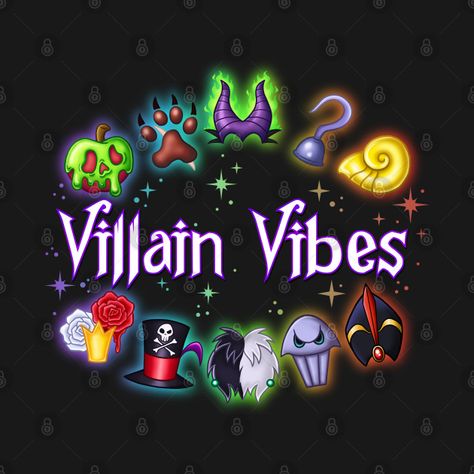 Disney Villian Symbols, Tumbler Sayings, Villain Vibes, Villain Party, Villains Party, Deco Disney, Art 101, Evil Disney, Disney Silhouette