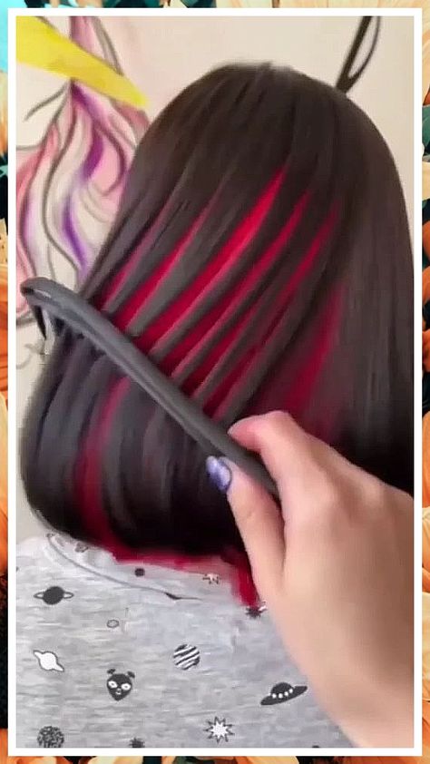 Christmas Hair Color Ideas - Buy while it is still available - So take action right now! Click to visit! Hair Color Underneath, Christmas Hair, Hair Dye Colors, Hair Color Dark, Hair Inspo Color, Cool Hair Color, Grunge Hair, Hair Color Ideas, Aesthetic Hair