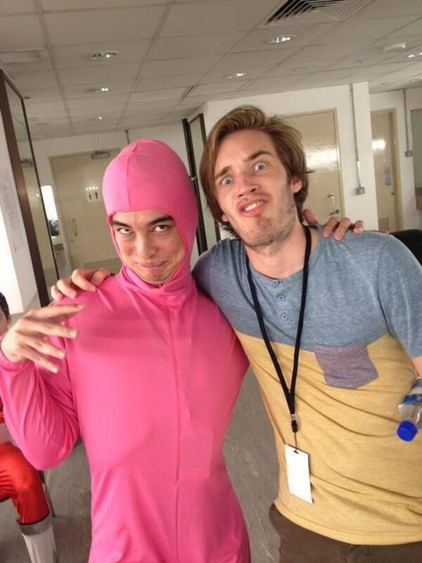 "Time to piss everyone off" - Filthy Frank | PewDiePie | Know Your Meme Marzia And Felix, Filthy Frank Wallpaper, Felix Kjellberg, Pink Guy, Best Crossover, He Makes Me Happy, Celebrity Tattoos, Pewdiepie, Best Youtubers