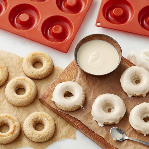 Wilton Non-Stick Food-Grade Silicone Donut Baking Pans, Set of 2* For more information, visit image link. (This is an affiliate link) #pastrymolds Donut Baking Pan, Baking Pans Set, Silicone Baking Pans, Keto Bagels, Donut Maker, Food On Sticks, Cake Makers, Baking Pan, Diy Cake