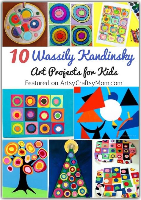 Kandinsky Art Projects, Wassily Kandinsky Art, Art Project For Kids, Kandinsky Art, Artist Project, Art Projects For Kids, Project For Kids, Art Lessons For Kids, Art Curriculum