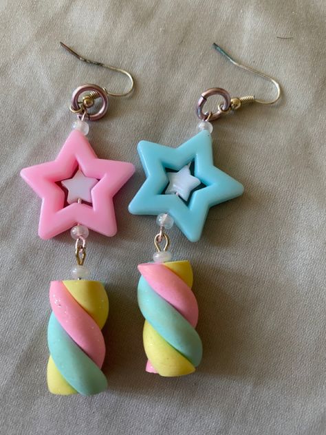 Clown Core Jewelry, Decora Jewelry, Kidcore Earrings, Kidcore Jewelry, Fairy Kei Accessories, Decora Accessories, Silly Earrings, 2000s Accessories, Candy Accessories