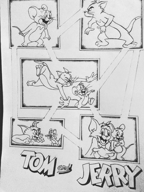 Tom And Jerry Drawing Pencil, Tom And Jerry Sketch, Jerry Sketch, Cool Wallpapers For Computer, Tom And Jerry Drawing, Ganesha Art Illustration, Sketch Board, Tom Und Jerry, Christmas Sketch