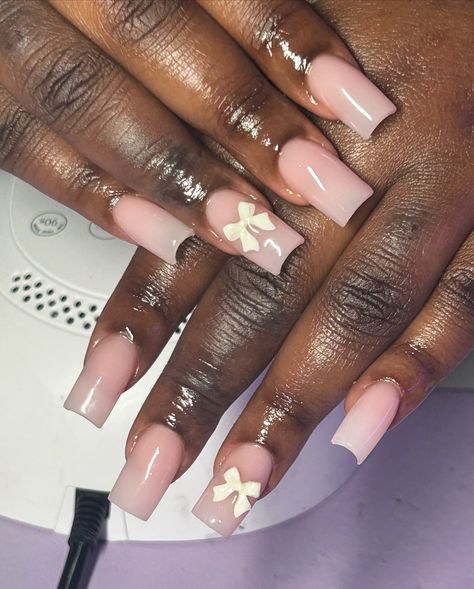 simple w a little surprise 🎀🌟 —— want to book the look? 😍 service - short polygel extensions add ons - charms (free till the end of july) —— #polygelnailtech #brooklynnailtech #queensnailtech #nycnailtech #beginnernailtech #nailartist #brooklyn #cypresshillsnailtech #coquettenails #nailsofinstagram #polygelnails #polygel #makartt #glowinthedarknails Short Poly Gel Nails, Poly Gel Nail Ideas, Poly Gel Nails, Gel Nail Ideas, Poly Gel, Dip Nails, Polygel Nails, Long Acrylic, Dipped Nails