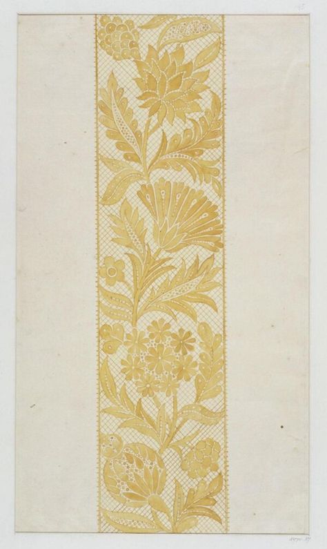 Design for woven silk by Anna Maria Garthwaite, Spitalfields, 1726 - 1727 Anna Maria Garthwaite, Drawing Studies, Textile Pattern, Embroidery Motifs, Border Pattern, Print Inspiration, Lino Print, Victoria And Albert Museum, Hand Embroidery Designs