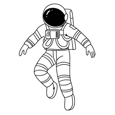 Astronaut Outline, Astronaut Doodle, Astronaut Drawing, Outline Drawing, Outline Drawings, Hand Drawn Vector, Free Sign, The Hand, Vector Art