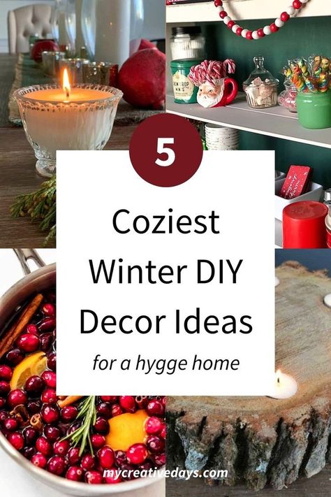 Make your home extra cozy this winter with our 10 easy cozy winter DIY home décor projects and ideas. From stovetop potpourri to pillows, to easy DIY candle holders, we have everything you need for a cozy hygge home this winter. Cozy home aesthetic.