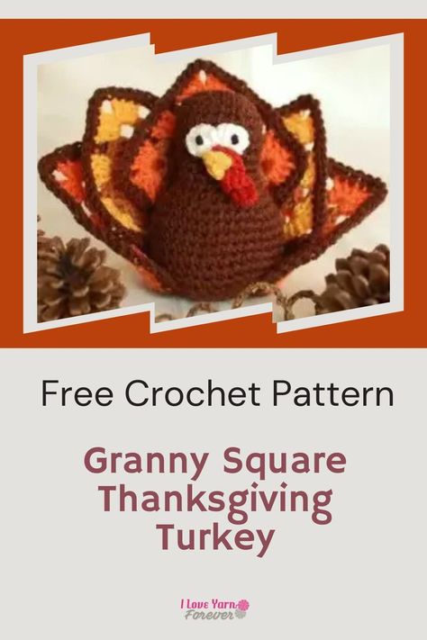 Welcome Mr. Gobble, the crochet granny square turkey, to your Thanksgiving decor! A rewarding project for those with advanced crochet skills. Easy Thanksgiving Crochet Crafts, Crochet Fall Ornaments, Thanksgiving Crochet Turkeys, Harvest Crochet Patterns, Crochet Patterns Thanksgiving, Crochet Pilgrim Pattern Free, Cornucopia Crochet Pattern, Free Crochet Holiday Patterns, Amigurumi Turkey Free Pattern