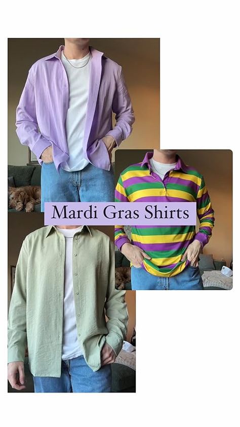 Mardi Gras Men’s Shirts Mardi Gras Outfits For Men, Mardi Gras Clothes, Men’s Mardi Gras Outfit, Women’s Mardi Gras Outfit, Mardi Gras Tee Shirts, Mardi Gras Outfits, Mardi Gras Party, Mardi Gras, Fashion Lifestyle