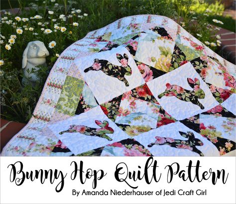 Free Funny Hop Quilt Pattern!!   Easter quilt, bunny quilt, wall hanging, appliqué, spring quilt, Sizzix quilt Easter Quilt, Girl Quilts Patterns, Bunny Quilt, Quilt Wall, Childrens Quilts, Holiday Quilts, Animal Quilts, Girls Quilts, Free Quilting