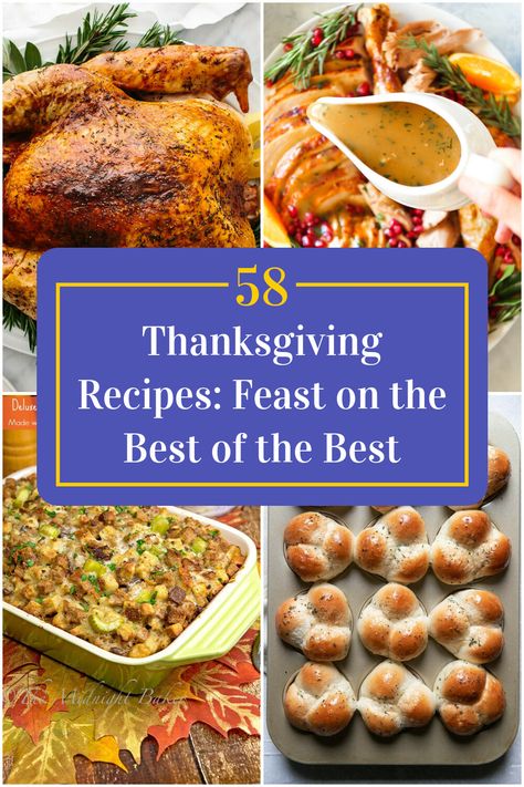 Collage of 4 thanksgiving recipes. Unique Thanksgiving Recipes, Recipes Side Dishes, Savory Sides, 2023 Recipes, Easy Thanksgiving Recipes, Best Thanksgiving Recipes, Hearty Dinner Recipes, Thanksgiving Dinner Menu, Flavorful Vegetables