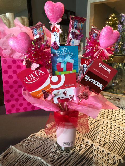 Gift Card Baskets Ideas, Lottery Ticket And Gift Card Bouquet, Gift Card Candy Bouquet, Gift Card Graduation Bouquet, How To Make A Gift Card Bouquet, Gift Basket With Gift Cards, Gift Cards Bouquet, Gift Card Bouquet Valentines Day, Gift Card Bouquet For Christmas