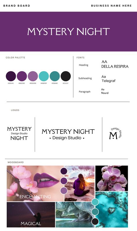 Galaxy Theme Mood Board, Teal Purple Color Palette, Purple Brand Color Palette, Colour Harmonies, Purple Branding, Purple Colour Palette, Feminine Branding Logo, Logo Design Color Palette, Massage Logo