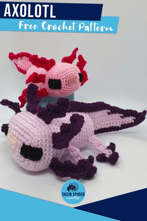 Axolotl Crafts, Axolotl Crochet Pattern Free, Axolotl Craft, Diy Axolotl, Axolotl Minecraft, Minecraft Crochet Patterns, Axolotl Crochet Pattern, Amigurumi Axolotl, Minecraft Axolotl