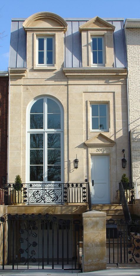 Parisian Style Townhouse - Explore, Collect and Source architecture Parisian Townhouse, Parisian Architecture, Narrow House, Paris Apartments, Classical Architecture, Traditional Architecture, City House, Classic House, Beautiful Buildings