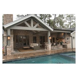 Backyard Patio Designs Ranch House, Patio On Ranch Style House, Covered Deck On Ranch Style Home, Ranch Style Renovation, Patio Extension Ideas, Patio Extension, Pool House Shed, Paver Ideas, Back Porch Designs