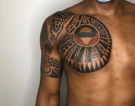 African tribal tattoos and much more in out tribal tattoo guide. Click here! African American Tattoos, Panel Tattoo, African Warrior Tattoos, African Sleeve Tattoo, Africa Tattoos, Tattoo Guide, African Tattoo, Warrior Tattoos, Chest Piece Tattoos