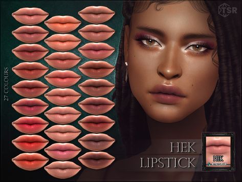 The Sims Resource - Hek Lipstick The Sims Resource Lipstick, Maxis Match Lipstick, Sims 4 Cc Makeup Lipsticks, Sims 4 Cc Lipstick, Sims 4 Lipstick, Sims 4 Makeup, Sims Makeup, Sim4 Cc, Cc Makeup