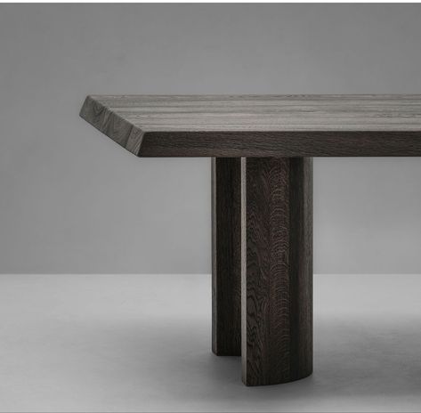 Beam Dining Table, Chamfered Edge, Rectangular Table, Wood Design, Oak Wood, Half Moon, Solid Oak, Table Furniture, Beams