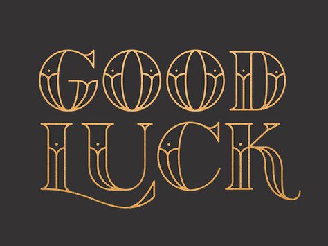 Good Luck - You'll Need It: Preview 2 by Ashley Hohnstein Typographie Logo, Vintage Logos, Chinese Typography, Hand Lettering Inspiration, Types Of Lettering, Typography Letters, Typography Quotes, Typography Inspiration, Brush Lettering