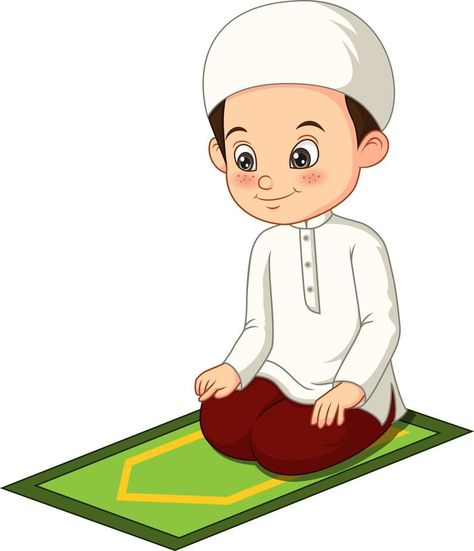 Cartoon muslim little boy praying Praying Cartoon, Pray Muslim, Muslim Boy, Vector Art Design, The Cartoon, Vector Art, Template Design, Vector Free, Royalty