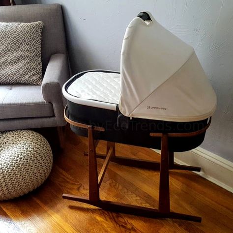 The only stand that can hold 85 pounds and look great all the while ;) Room Sleep, Uppababy Bassinet, Uppababy Stroller, Baby Nursery Inspiration, Baby Necessities, Baby Bassinet, Nursery Baby Room, Baby Must Haves, Baby Time