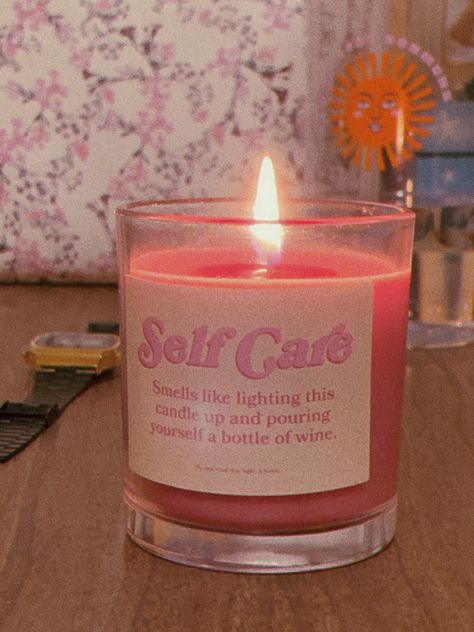 Self care candle from typo Self Care Candle Aesthetic, Candle Self Care, Candle Designs, Energy Candles, Candle Quotes, Candle Aesthetic, Designer Candles, 2024 Vision, Inspirational Message