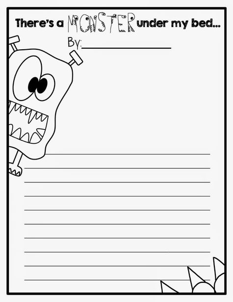 Writing activity to go with I Need My Monster Monster Writing, Fall Writing, 3rd Grade Writing, Halloween Writing, My Monster, 2nd Grade Writing, Ela Writing, Writing Anchor Charts, 1st Grade Writing