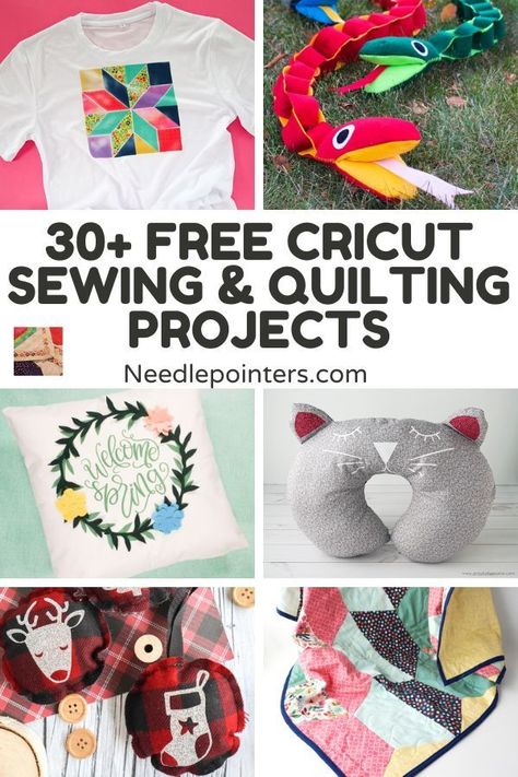 Explore these free Cricut sewing projects and Cricut quilting patterns! This page has over 30 creative Cricut sewing patterns to make quilting and sewing much quicker and easier. Cricut Fabric Projects Patterns, Quilt Svg Files Free, Cricut Quilting Projects, Cricut Sewing Projects, Cricut Sewing Patterns, Cricut Fabric Projects, Cricut Quilting, Cricut Fabric, Fall Applique