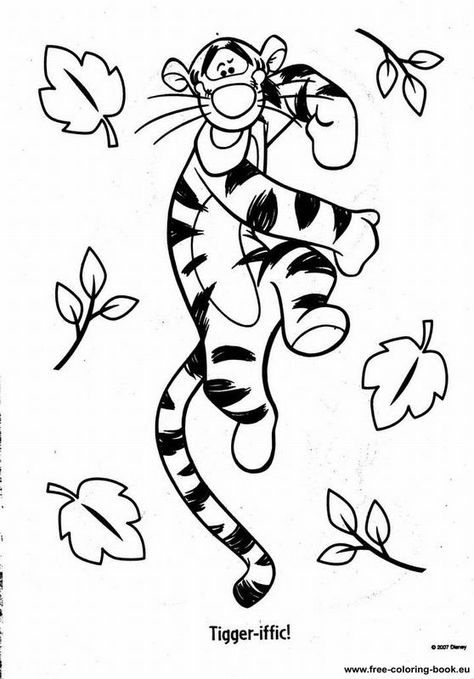 Coloring pages Winnie the Pooh - Page 10 - Printable Coloring Pages Online Tiger Coloring Pages, Tinkerbell Coloring Pages, Tiger Coloring, Disney Coloring Sheets, Images Disney, Coloring Page Ideas, Fall Coloring Pages, Disney Colors, Free Cartoons