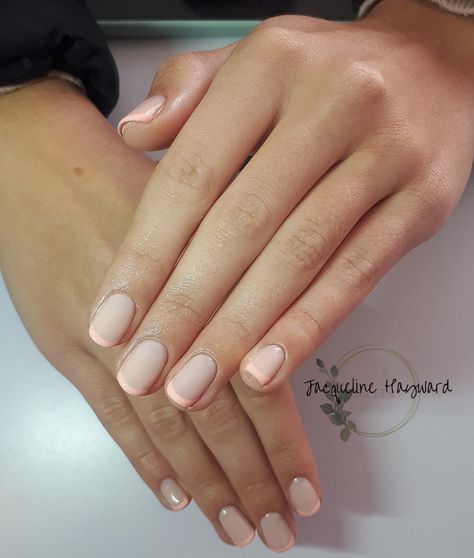 Peachy French Tip Nails, Peach French Nails, Peach French Tip Nails, Coral French Tip Nails, French Nails Design, Goals 2023, Colored French Tips, French Terracotta, Nail Goals