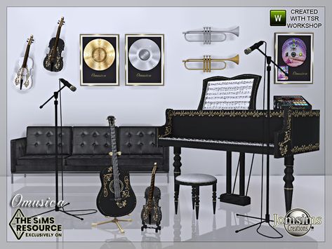 School Music Room, Musical Room, Sims 4 High School, Los Sims 4 Mods, Sims 4 Cheats, Cc Furniture, High School Music, Sims 4 Studio, Sims 4 Clutter