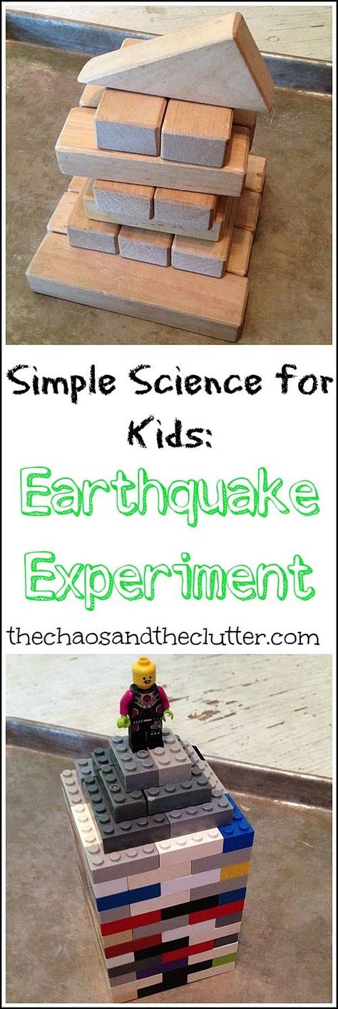 Simple Science for Kids - Earthquake Experiment Class Discussion, Lego Education, Simple Science, Education Week, 6th Grade Science, Kid Experiments, Kids Science, Easy Science Experiments, Lego Blocks