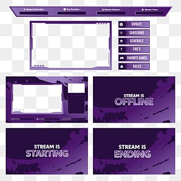 purple,twitch,overlay,gaming overlay,panels,facecam,color vector,template vector,color panels,purple overlay,facecam frame,futuristic border,purple vector Streamer Branding, Twitch Overlay Templates, Twitch Overlay Ideas, Twitch Layout, Streaming Ideas, Gaming Overlay, Overlays Twitch, Twitch Streaming Setup, Color Template