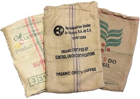 Burlap Bag Ideas, Burlap Coffee Bags, Coffee Sacks, Coffee Bags, Printed Candles, Diy Planter Box, Burlap Bags, Real Coffee, French Cafe