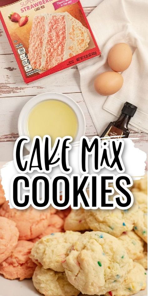 Box Cake Cookies Recipe, Cake Mix Cookies 3 Ingredient, Dessert Ideas No Bake, Box Cake Cookies, Recipes Chocolate Chip Cookies, Cookie Recipes Chocolate Chip, Winter Comfort Food Recipes, Cake Cookies Recipe, Cookies Oatmeal