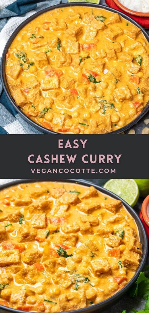 Cashew Butter Recipe, Cashew Curry, Recipes Chili, Pasta Bread, Thai Curry Recipes, Cashew Cream Sauce, Cashew Recipes, Bowl Of Rice, Sandwich Lunch