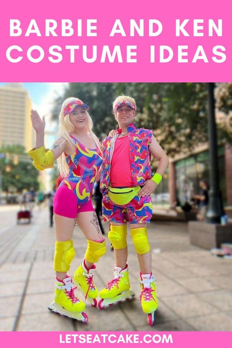 Barbie And Ken Dress Up, Barbie And Ken Family Costume, Barbie Ken Halloween Costume, Barbie Ken Costume Couple Halloween, Ken Outfits Barbie Movie, Ken Costume Halloween, Diy Ken Costume, Barbie Family Halloween Costumes, Different Barbie Outfits