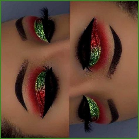 Seasonal Makeup, Xmas Makeup, Christmas Eyeshadow, Make Up Designs, Christmas Eye Makeup, Makeup Photoshoot, Blonde Makeup, Christmas Makeup Look, Holiday Makeup Looks