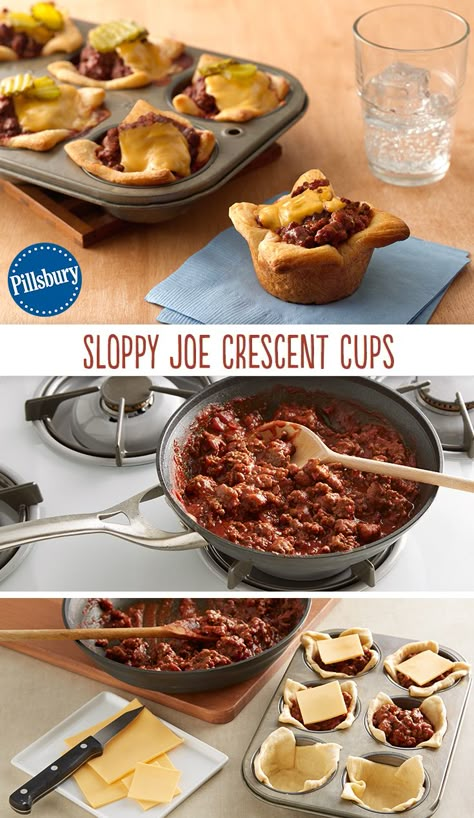 Crescent Cups, Savoury Muffin, Party Food Ideas For Adults, Crescent Recipes, Pillsbury Recipes, Picky Kids, Muffin Tin Recipes, Party Food Ideas, Crescent Roll Recipes