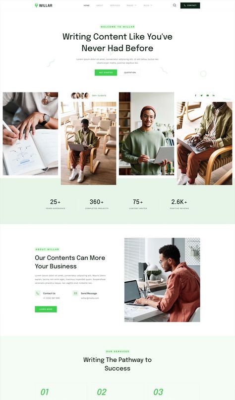 Content Copywriting Services Elementor Template Kit Wordpress Template Design, Copywriting Services, Elementor Templates, Therapy Website, Ui Design Website, Kit Design, Agency Website, Layout Architecture, Custom Website Design