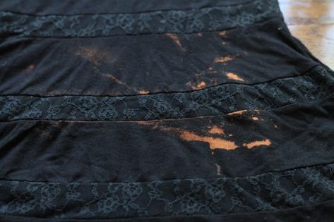 Can you fix bleach stains with Rit dye? I gave it a try! Ruined Clothes, Frugal Girls, Stain On Clothes, Rit Dye, Fabric Dye, Dyed Dress, How To Dye Fabric, Stain Remover, Black Sweaters