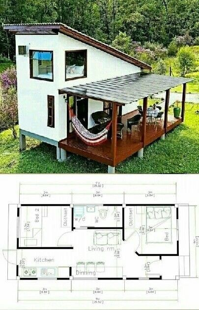 Tiny House Design Interior, House Design Interior, Tiny House Village, Tiny House Loft, A Small House, Deck Designs, Tiny House Floor Plans, Minimal House Design, Small House Design Plans